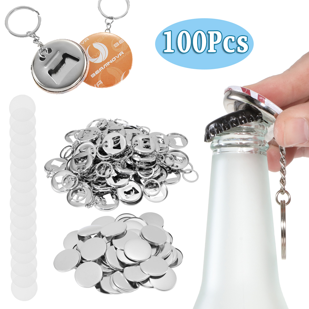 Button Badge Blank - 100pcs Badge Materials Bottle Opener &