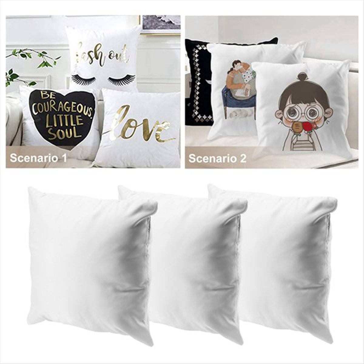 N14R Top 8pcs Sublimation Blan - Pillow Cover Sublimation ulasan dan harga