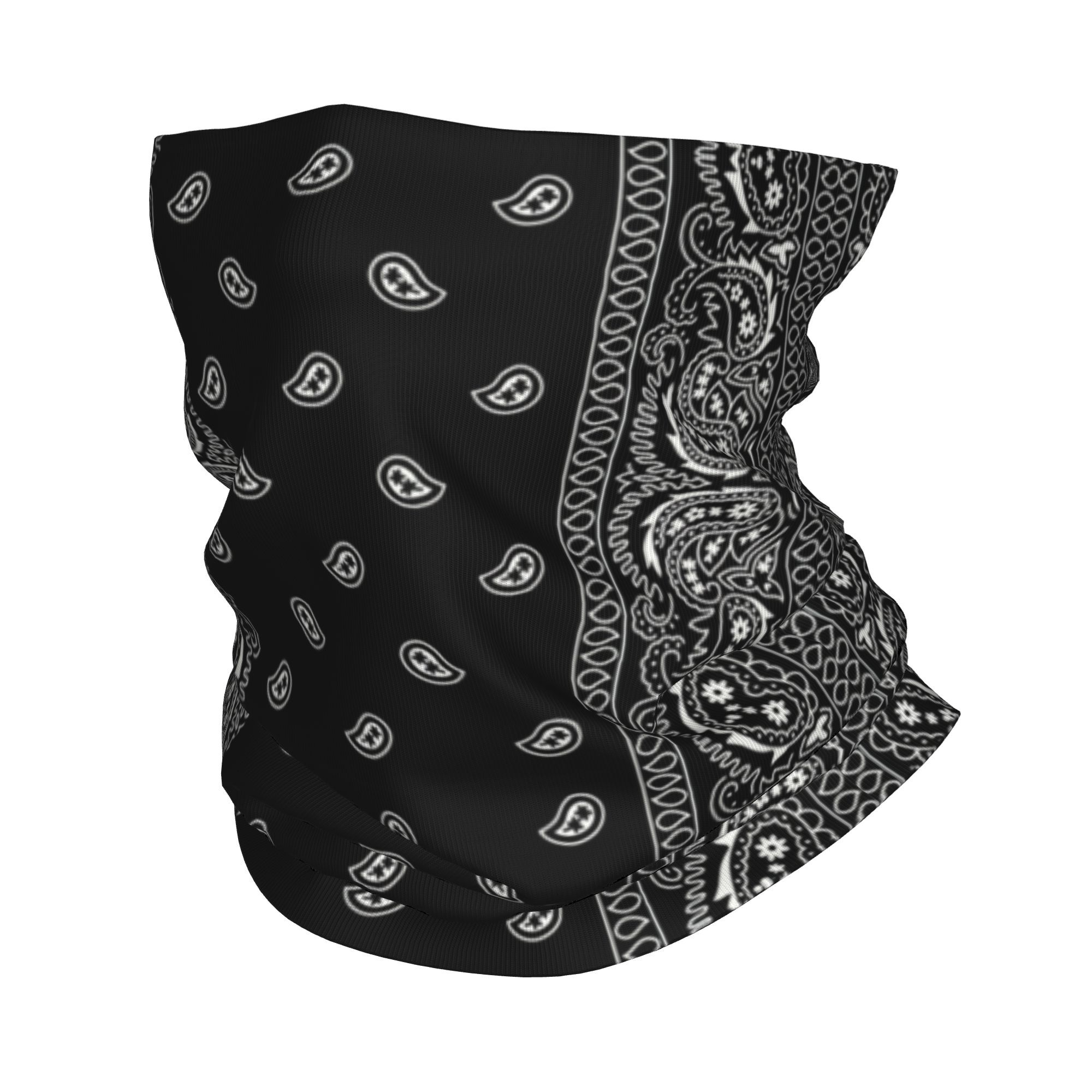 Custom Black And White Paisley - Bandana Blank White ulasan dan harga