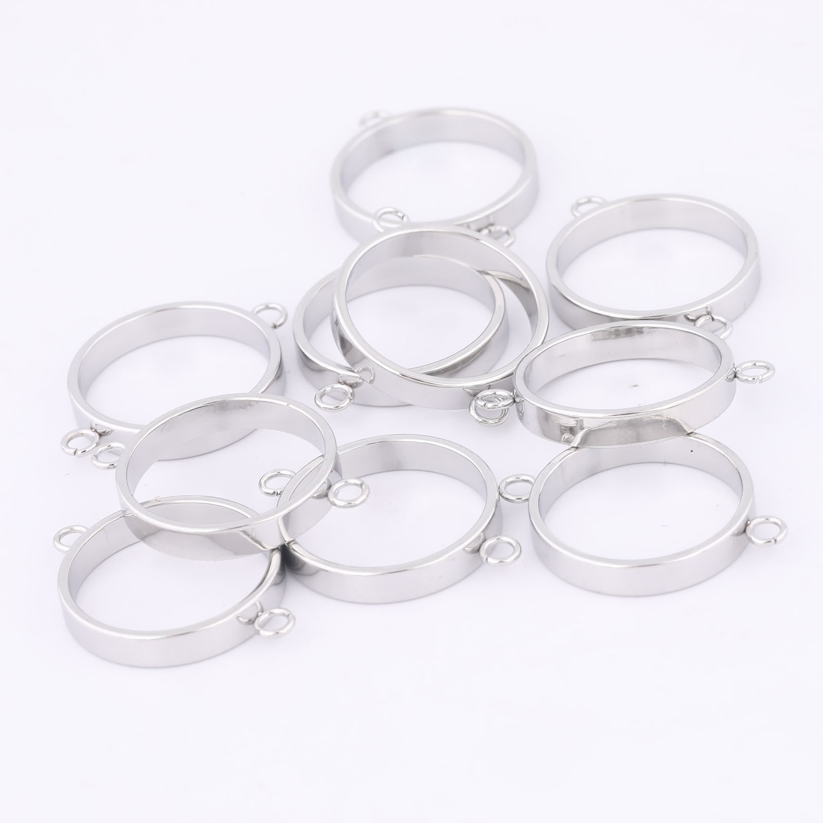10pcs Stainless Steel 14mm Ope - Metal Photo Panel ulasan dan harga
