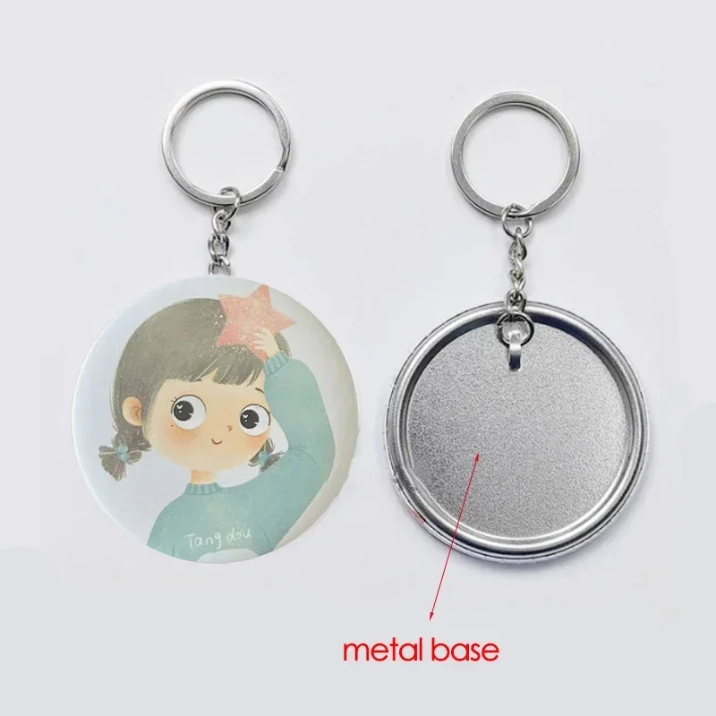 100PCS 44mm 58mm Keychains Bad - Button Badge Blank ulasan dan harga