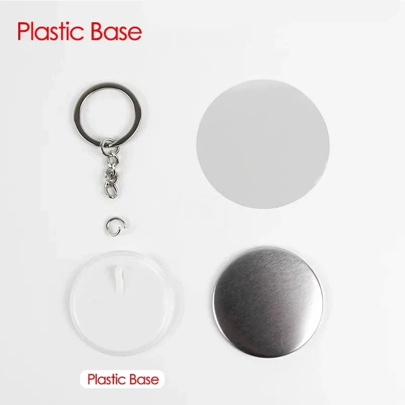 100PCS 44mm 58mm Keychains Bad - Button Badge Blank ulasan dan harga
