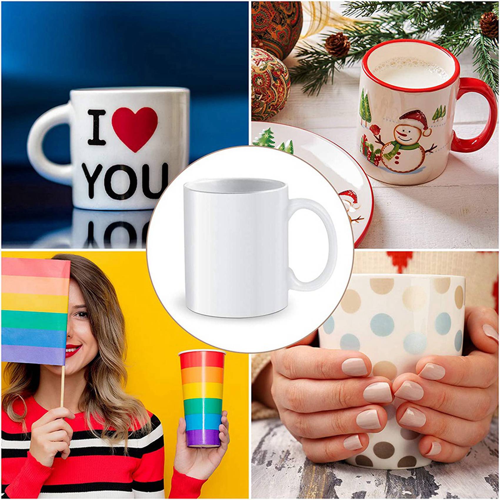 N09R-140Pcs Sublimation Shrink - Sublimation Mug White ulasan dan harga