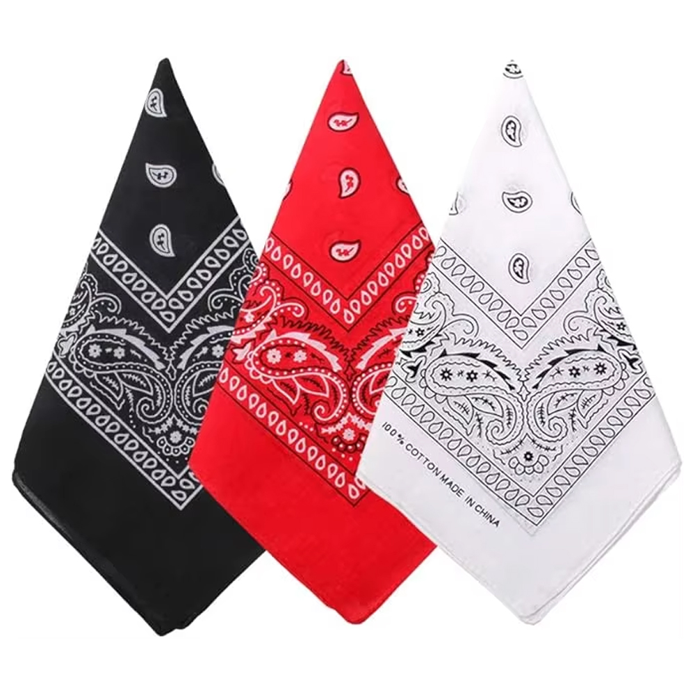 Hip Hop Cowboy Paisley Scarf L - Bandana Blank White ulasan dan harga