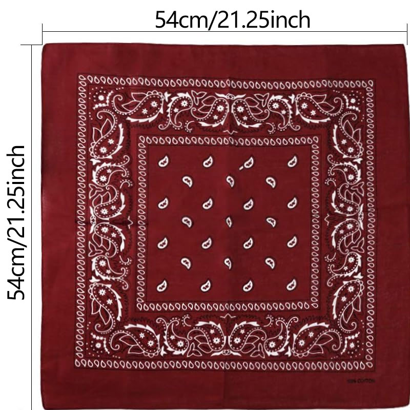 Hip Hop Cowboy Paisley Scarf L - Bandana Blank White ulasan dan harga