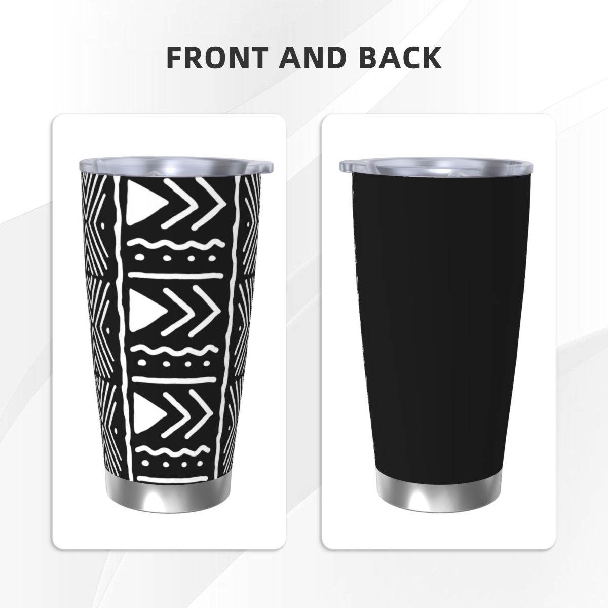 Black And White African Bogola - Tumbler 20Oz White ulasan dan harga