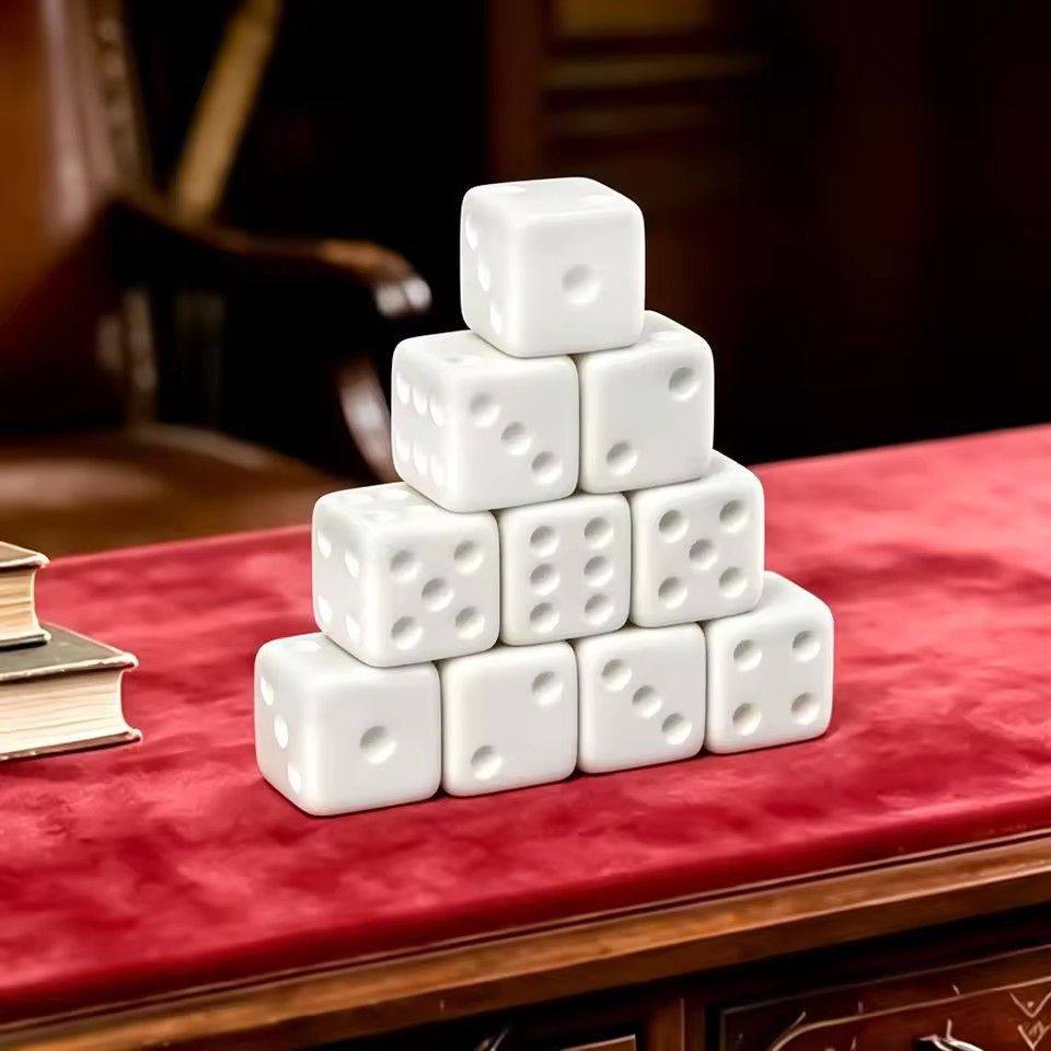 10 Pcs/set Blank White Dice Fu - Puzzle Blank White ulasan dan harga