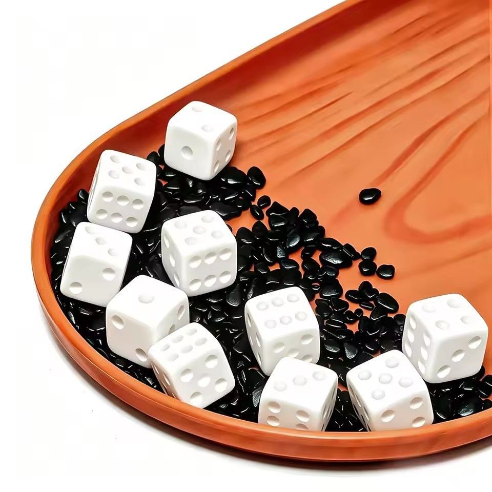 10 Pcs/set Blank White Dice Fu - Puzzle Blank White ulasan dan harga