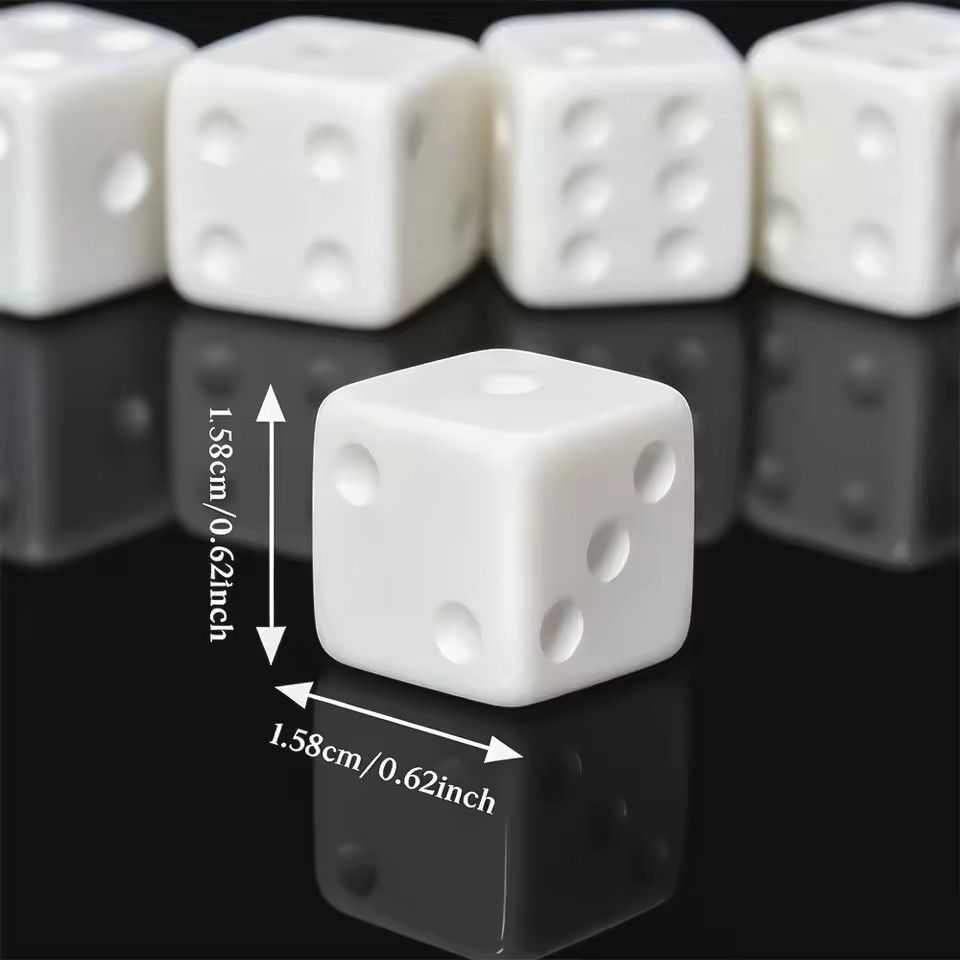 10 Pcs/set Blank White Dice Fu - Puzzle Blank White ulasan dan harga