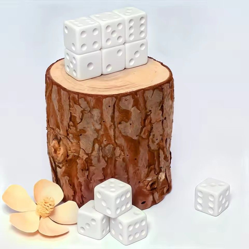 10 Pcs/set Blank White Dice Fu - Puzzle Blank White ulasan dan harga