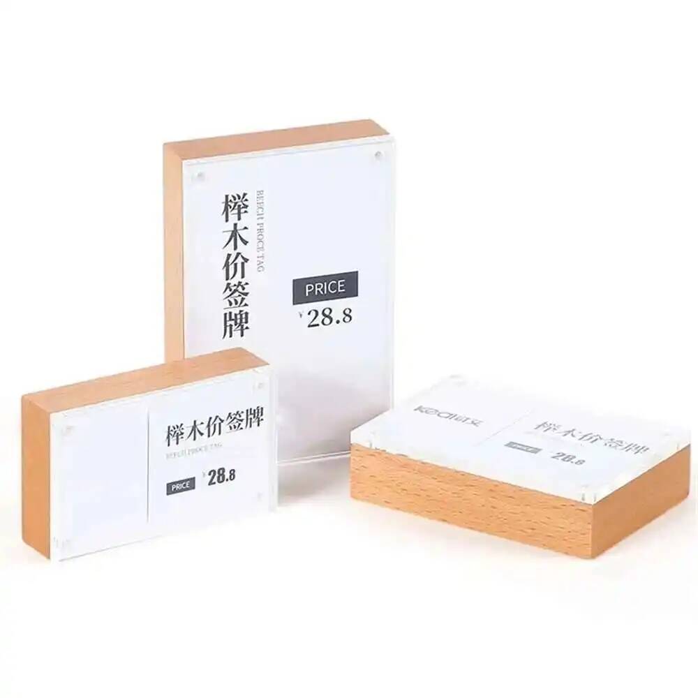 Desk Price Card Display Magnet - Photo Acrylic Block ulasan dan harga