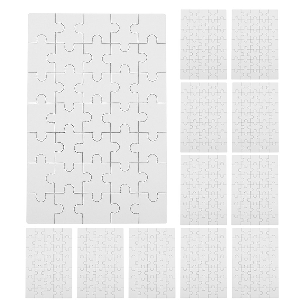12Pcs Blank Sublimation Puzzle - Puzzle Blank White ulasan dan harga