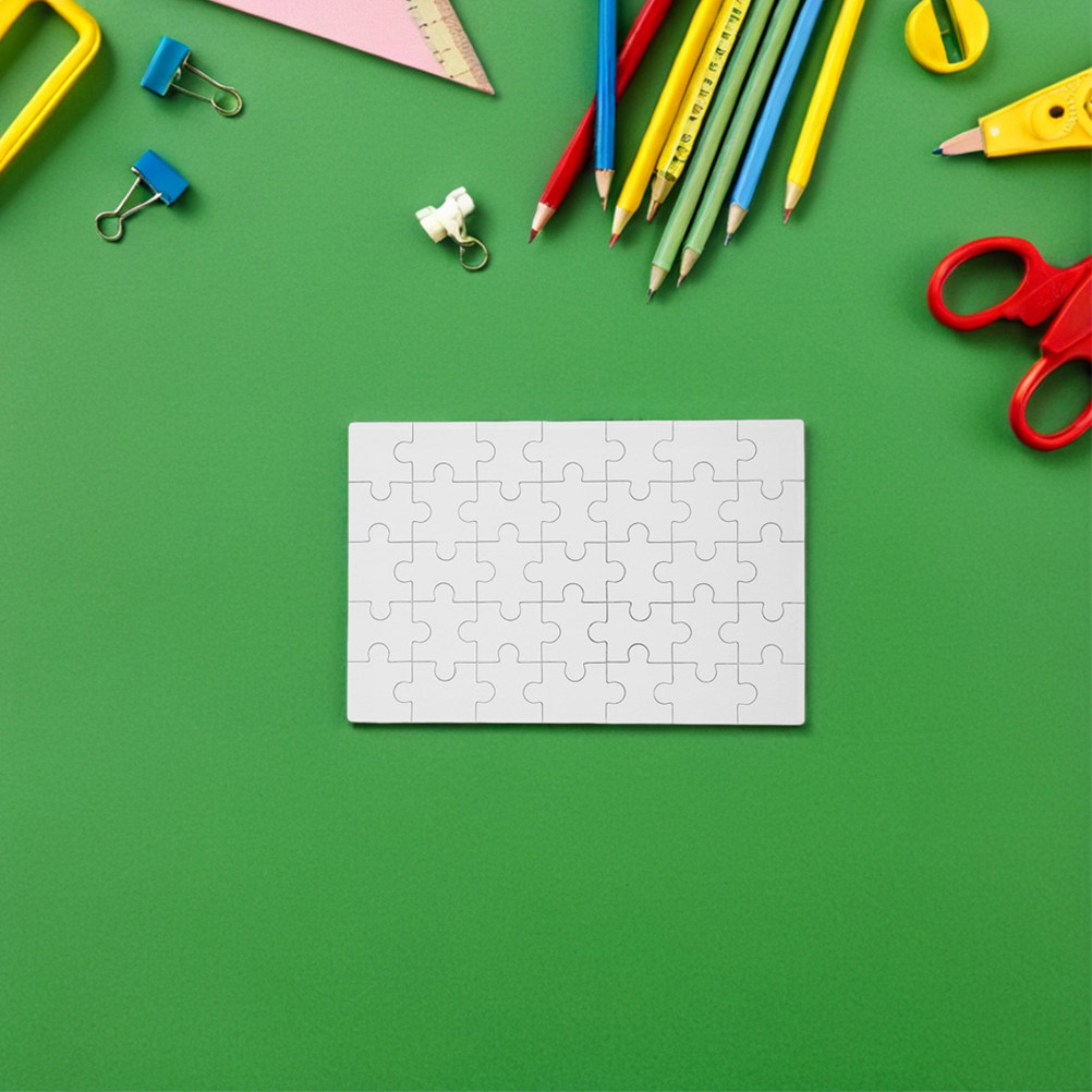 12Pcs Blank Sublimation Puzzle - Puzzle Blank White ulasan dan harga
