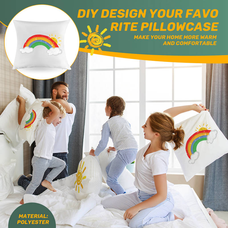 40X40 White Plain Sublimation  - Pillow Cover Sublimation ulasan dan harga