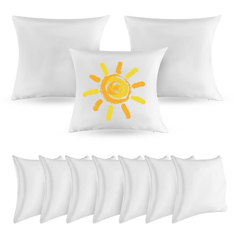 40X40 White Plain Sublimation  - Pillow Cover Sublimation ulasan dan harga