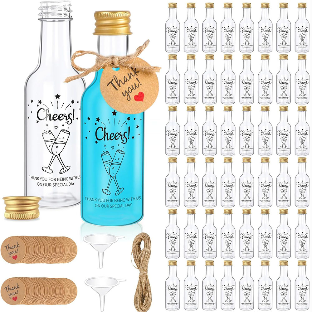 50Pack Mini Liquor Bottles,1.7 - Water Bottle Blank ulasan dan harga