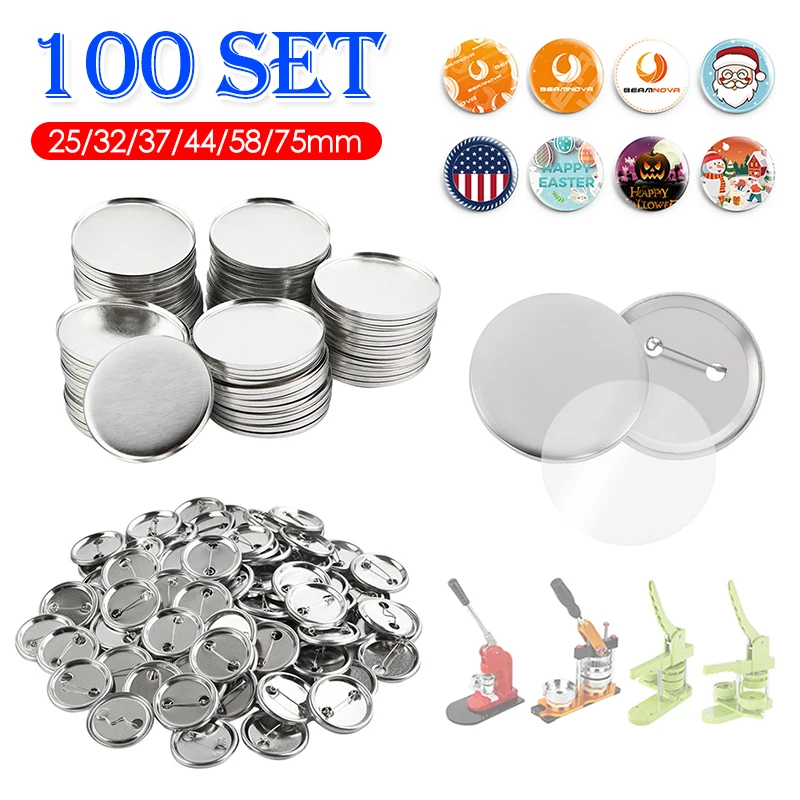 100Set Blank Badge Pin Button  - Button Badge Blank ulasan dan harga