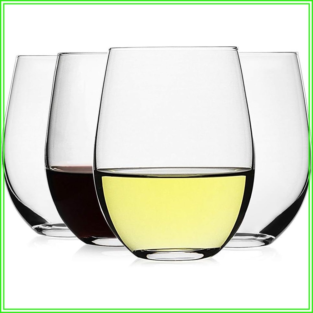 Stemless Wine Glasses Set of 4 - Tumbler 20Oz White ulasan dan harga