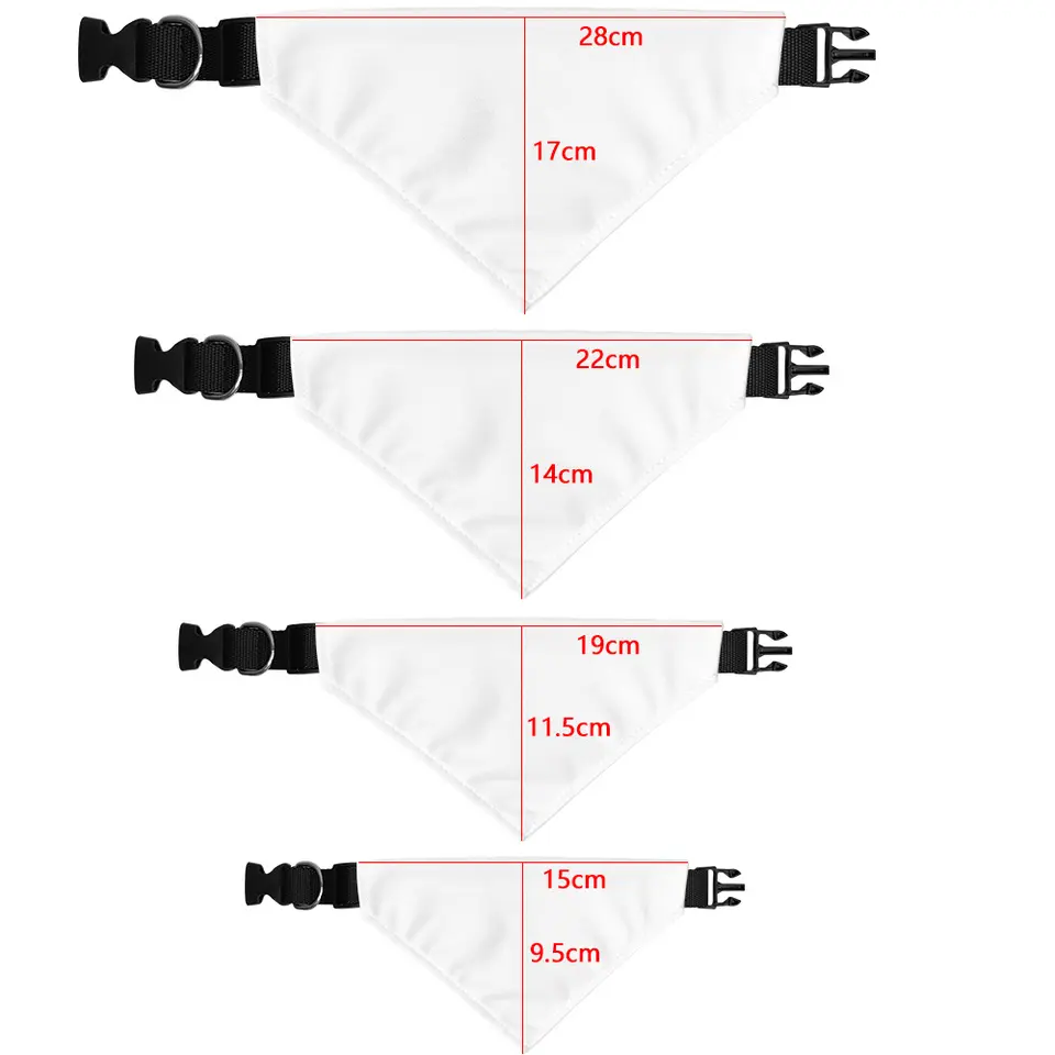 Sublimation White Blank Dog Pe - Bandana Blank White ulasan dan harga