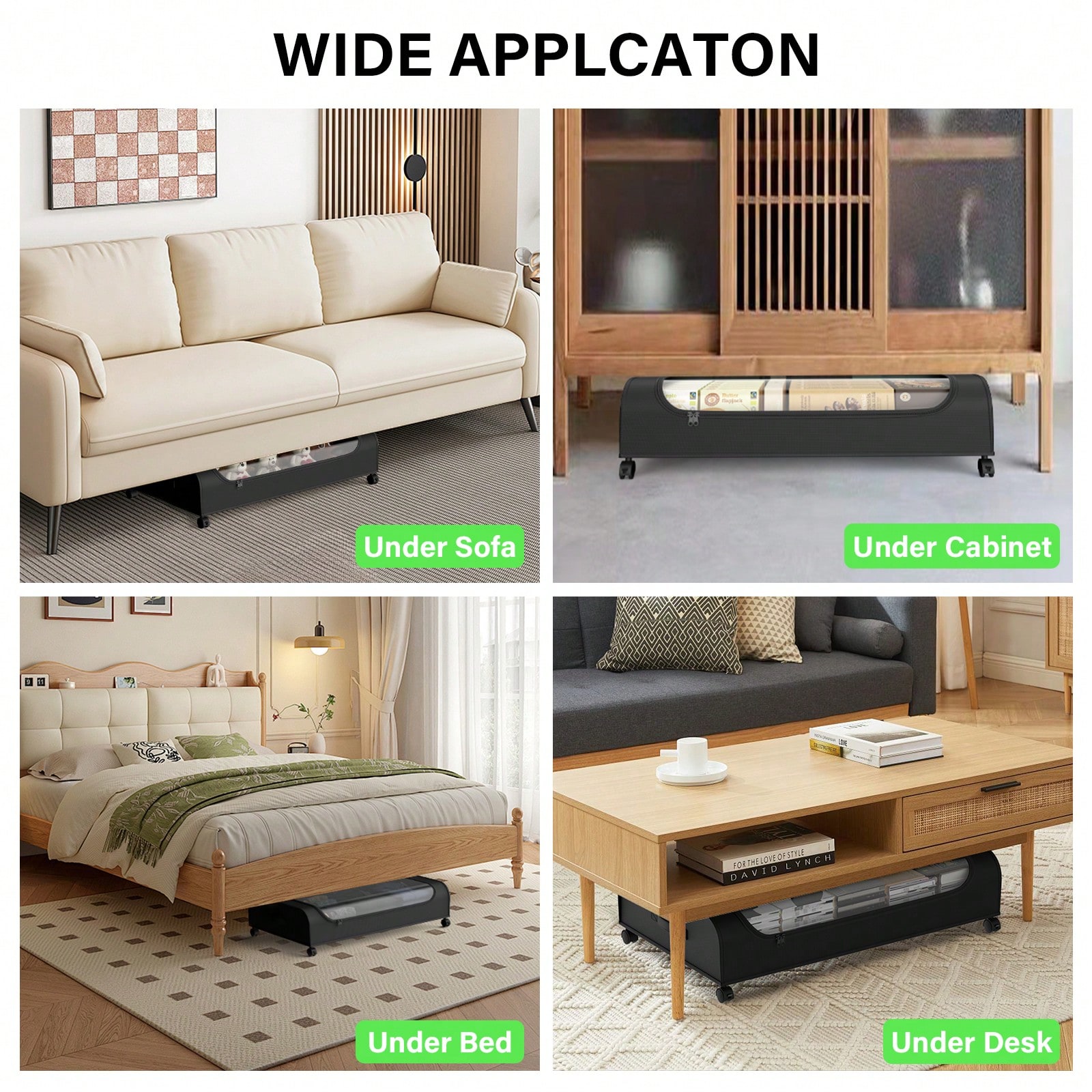 Underbed Storage Organizer Wit - Metal Photo Panel ulasan dan harga