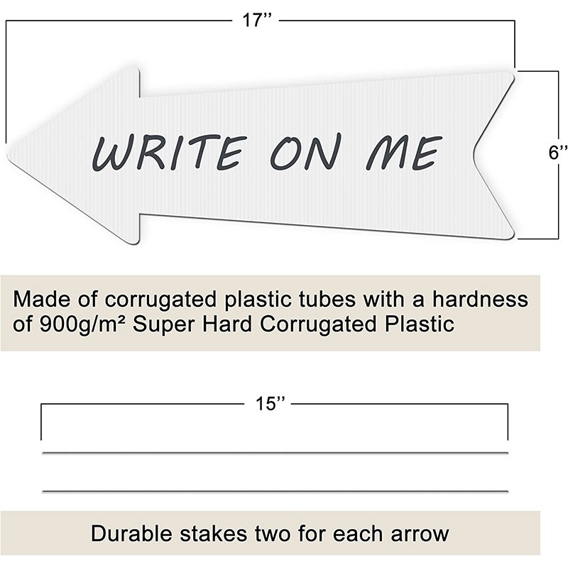 Blank Arrow Signs with Stakes  - Yard Sign Blank ulasan dan harga