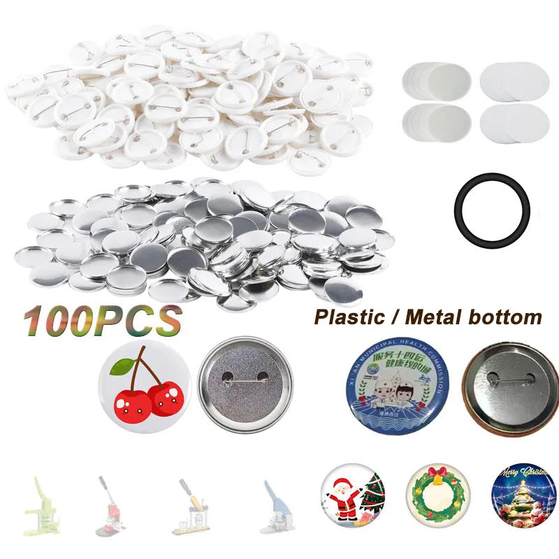 100PCS Blank Button Making Sup - Button Badge Blank ulasan dan harga