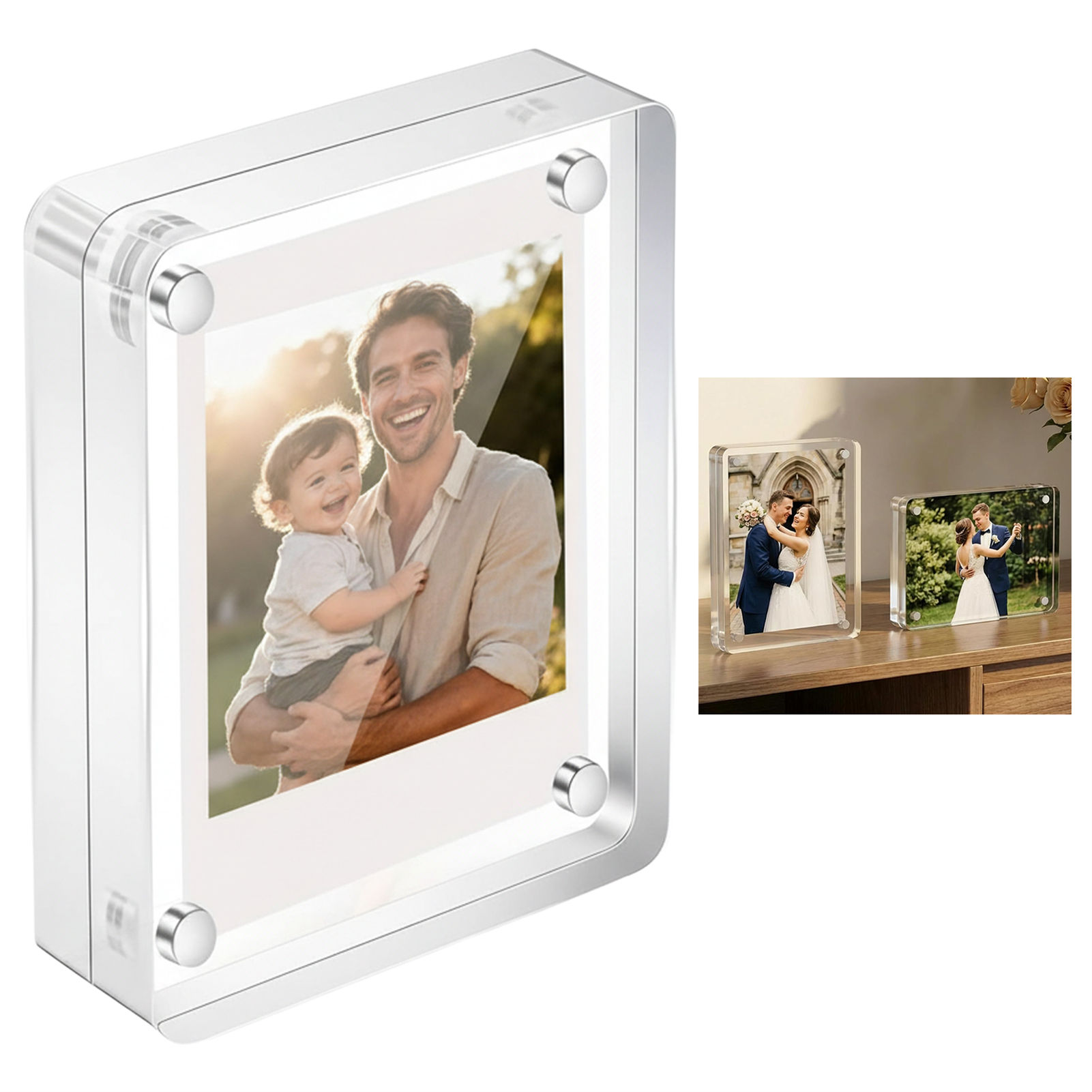 Acrylic Magnetic Photo Frame 2 - Photo Acrylic Block ulasan dan harga