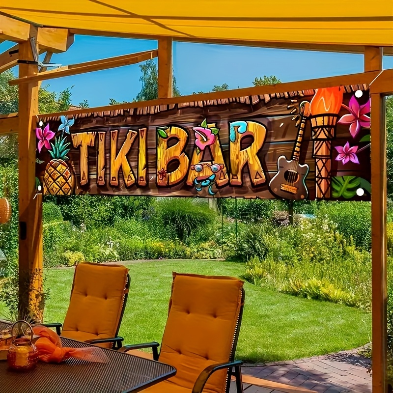 Tiki Bar Banner Tropical Hawai - Yard Sign Blank ulasan dan harga
