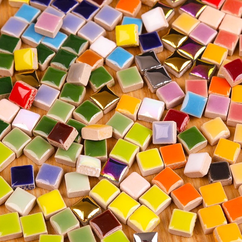 100g DIY Ceramic Mosaic Tiles  - Ceramic Tile Blank ulasan dan harga