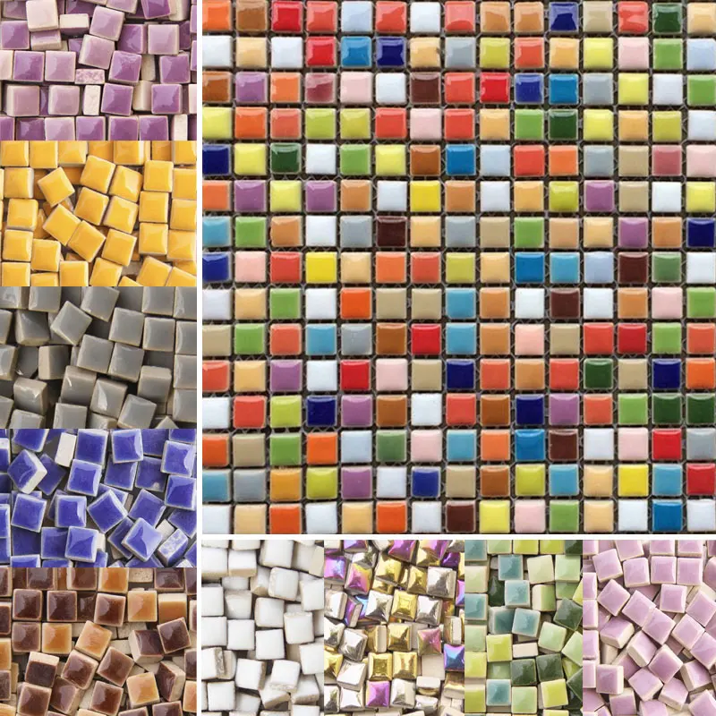 100g DIY Ceramic Mosaic Tiles  - Ceramic Tile Blank ulasan dan harga