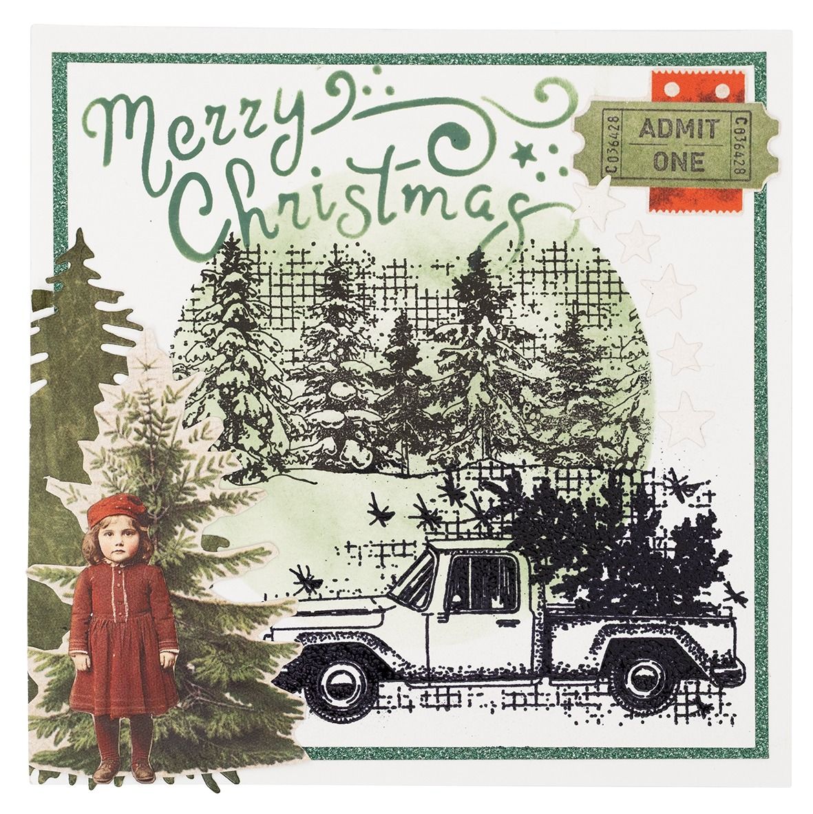Starry background Winter Santa - Metal Photo Panel ulasan dan harga