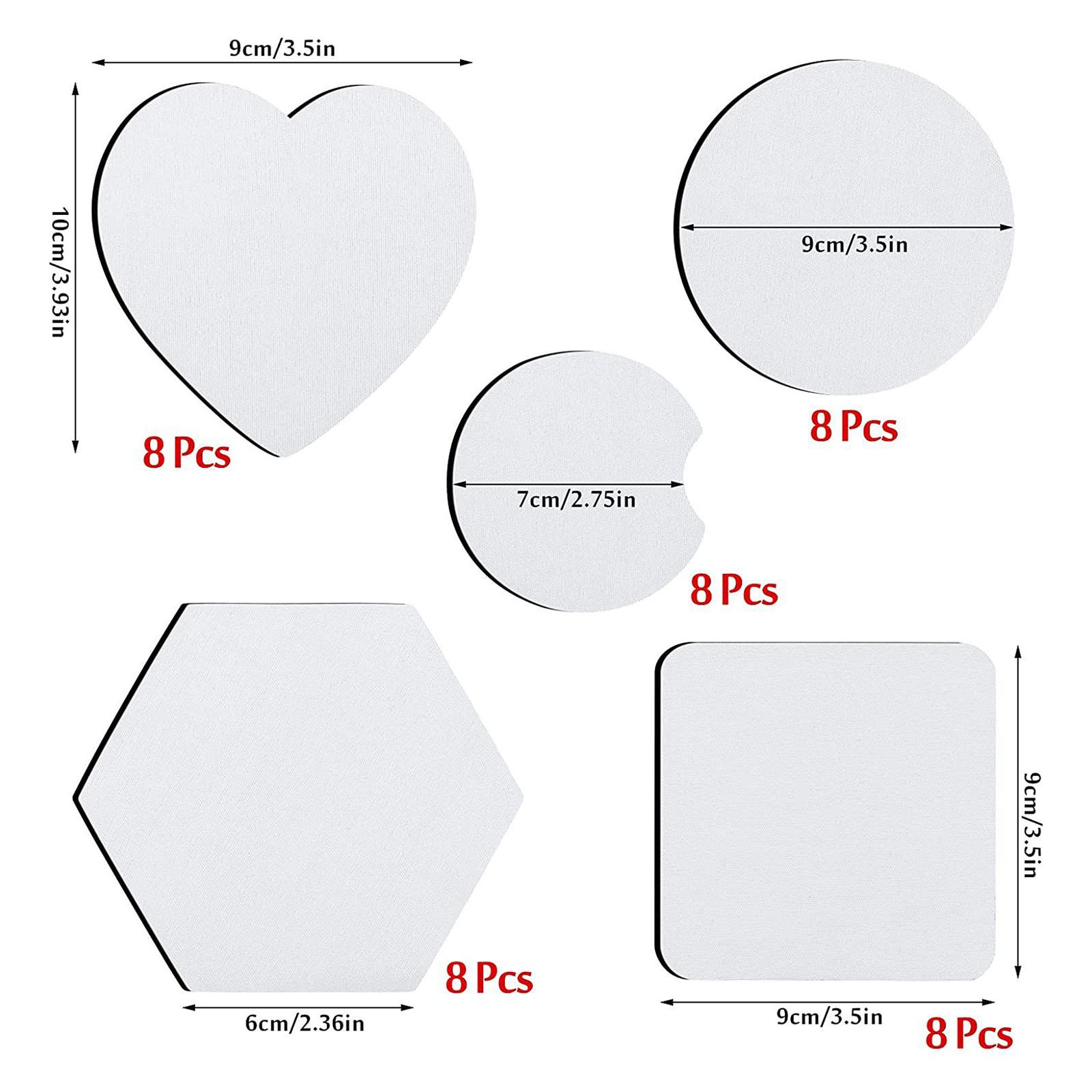 40Pcs Sublimation Cup Coasters - Coaster Sublimation Blank ulasan dan harga