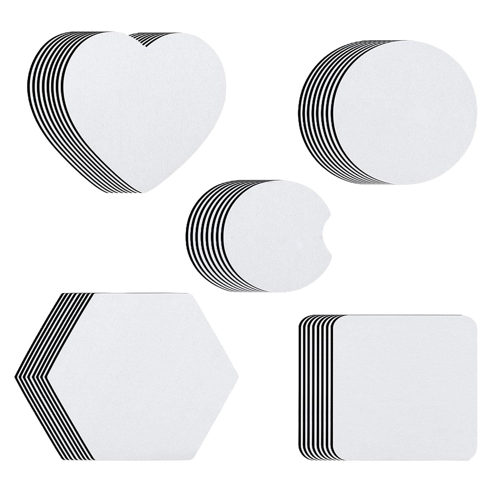 40Pcs Sublimation Cup Coasters - Coaster Sublimation Blank ulasan dan harga