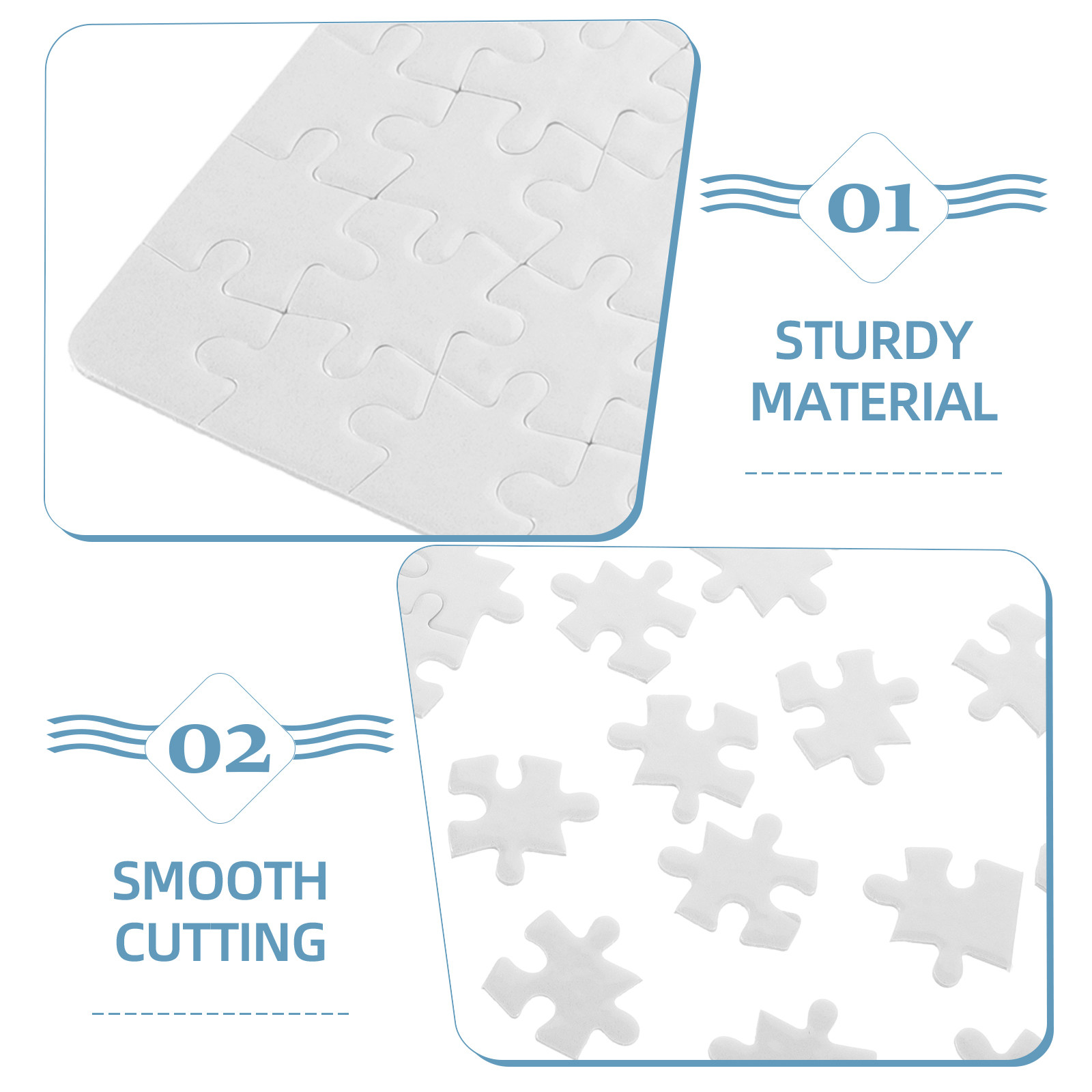 4Sheets Blank Puzzle Pieces Cr - Puzzle Blank White ulasan dan harga