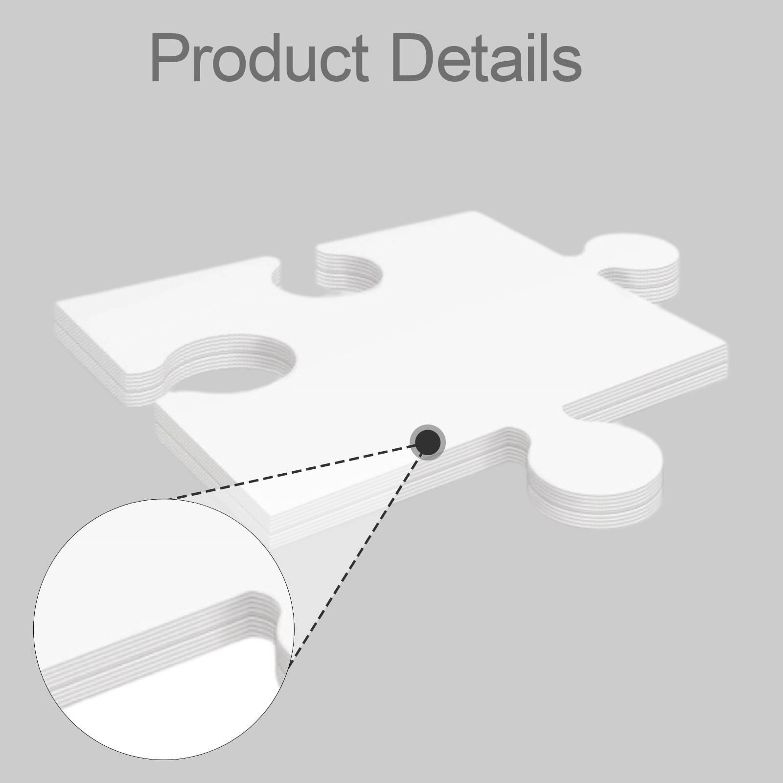 24Pcs White Cardboard Blank Ji - Puzzle Blank White ulasan dan harga