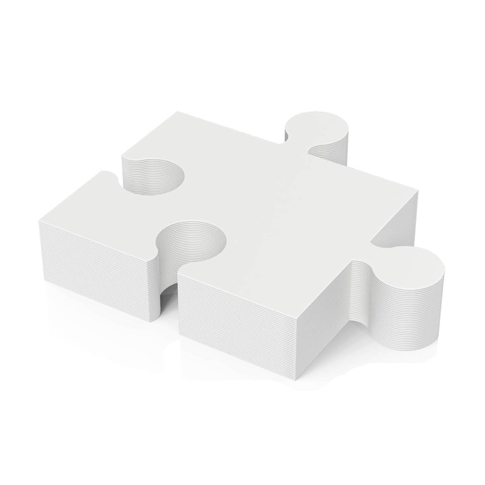 30 Pieces Blank Puzzle Pieces  - Puzzle Blank White ulasan dan harga