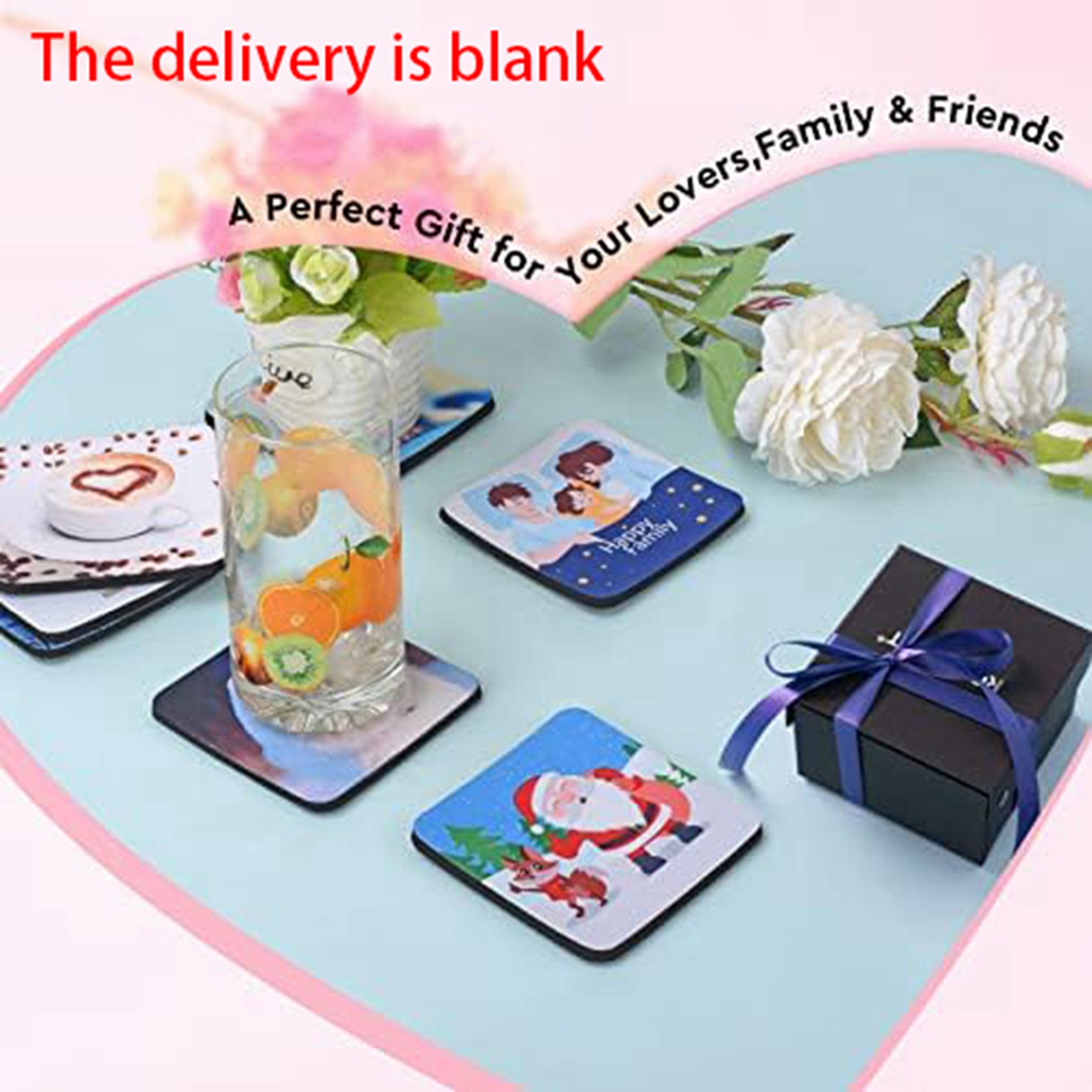 F-F 40PCS Square Sublimation B - Coaster Sublimation Blank ulasan dan harga
