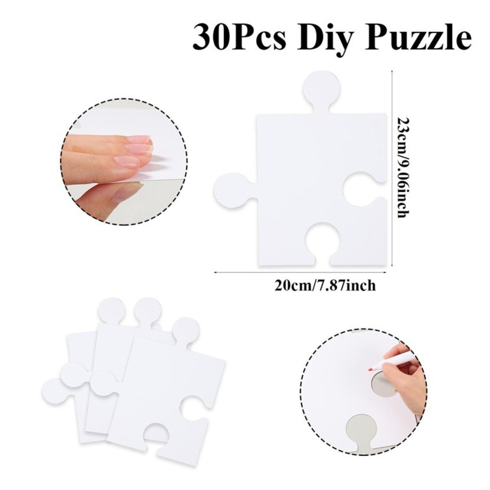 DIY Puzzle Cards Blank White C - Puzzle Blank White ulasan dan harga