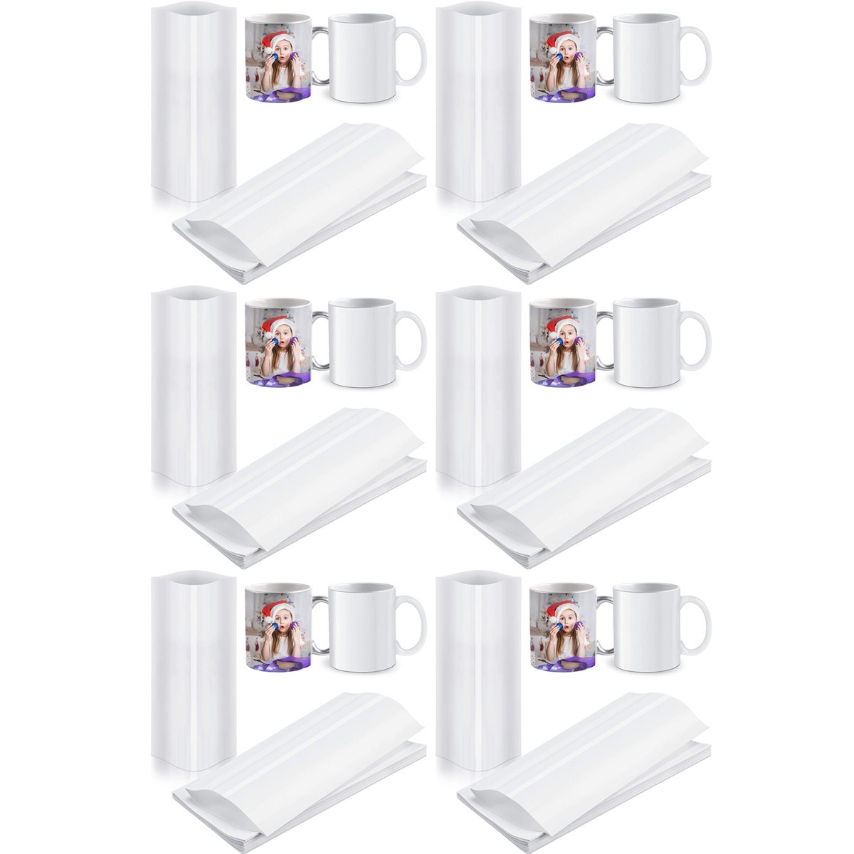 BAAE 420Pcs Sublimation Shrink - Sublimation Mug White ulasan dan harga