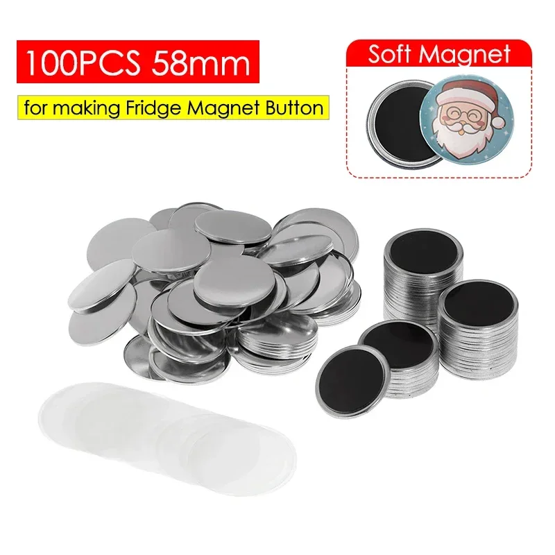 50/100PCS 25-75mm Magnet Refri - Button Badge Blank ulasan dan harga