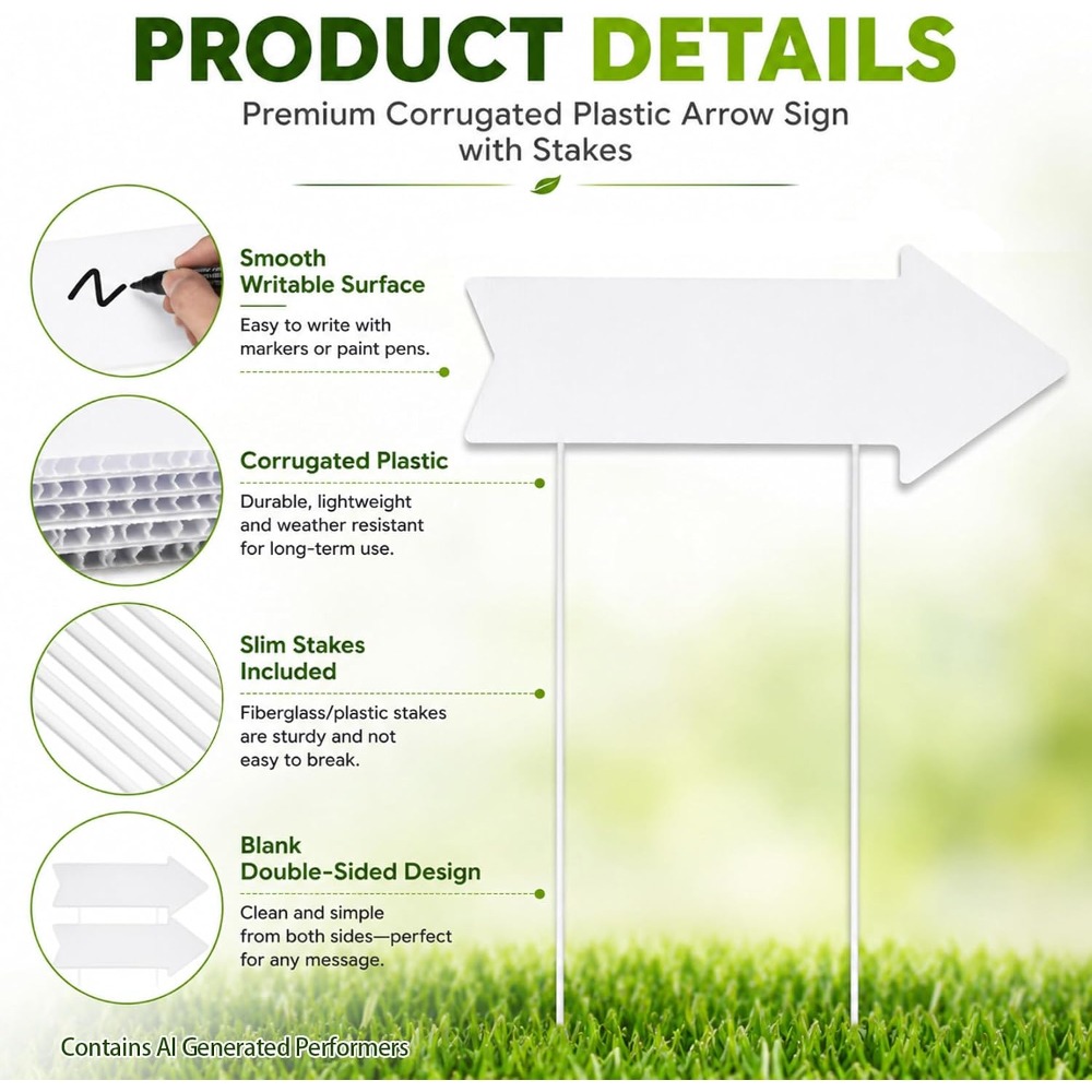 Double Sided Arrow Yard Signs  - Yard Sign Blank ulasan dan harga