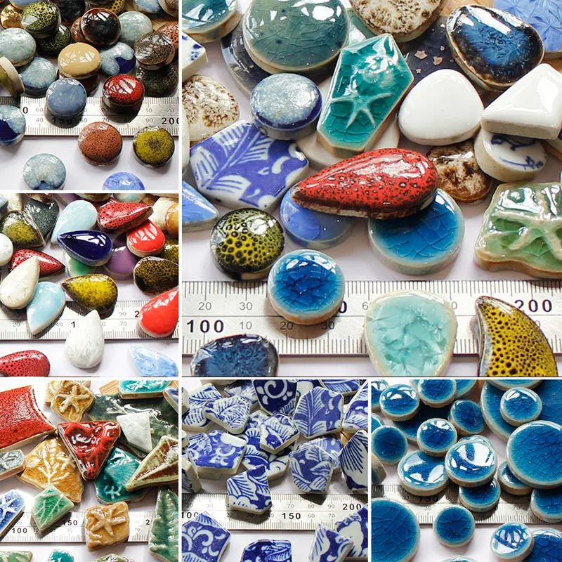 100g Oval Ceramic Mosaic Tiles - Ceramic Tile Blank ulasan dan harga