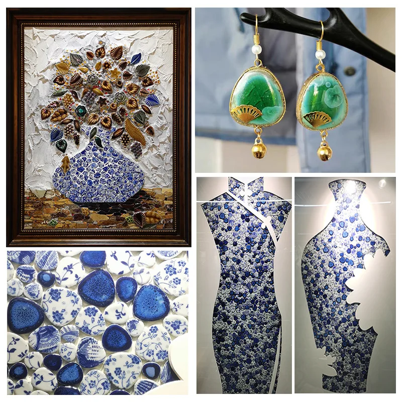 100g Oval Ceramic Mosaic Tiles - Ceramic Tile Blank ulasan dan harga